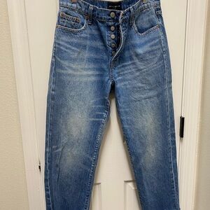 Lucky Brand Denim Button-Fly Jeans high rise cropped